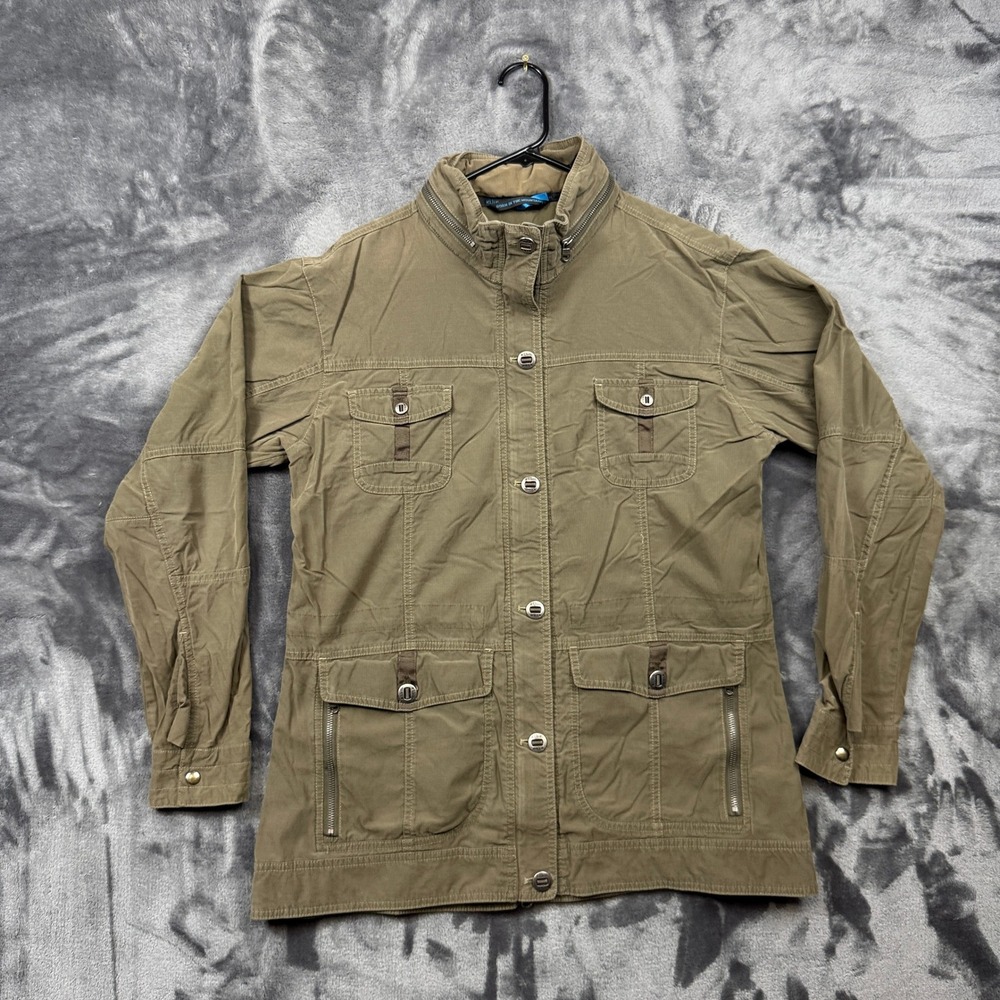 KUHL Utility Jacket Womens XS Olive Green Military Field Safari Cargo Coat
